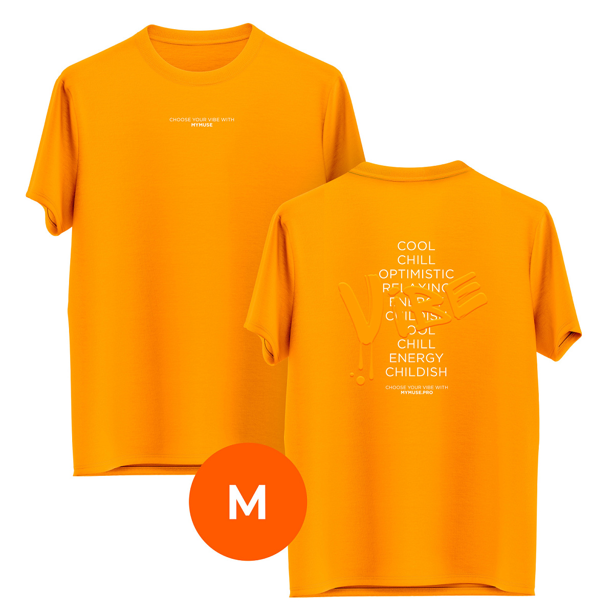 Футболка MYMUSE оранжевая vibe размер M