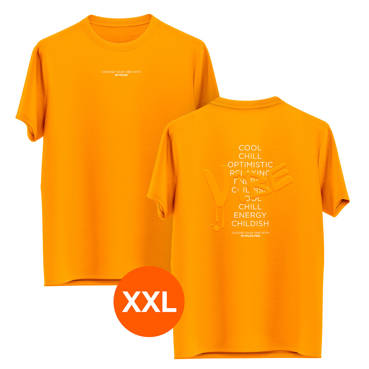Футболка MyMuse оранжевая vibe размер XXL